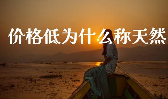 价格低为什么称天然_https://www.gongyisiwang.com_焦炭期货手续费_第1张
