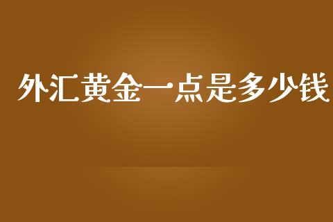 外汇黄金一点是多少钱_https://www.gongyisiwang.com_股指期货_第1张