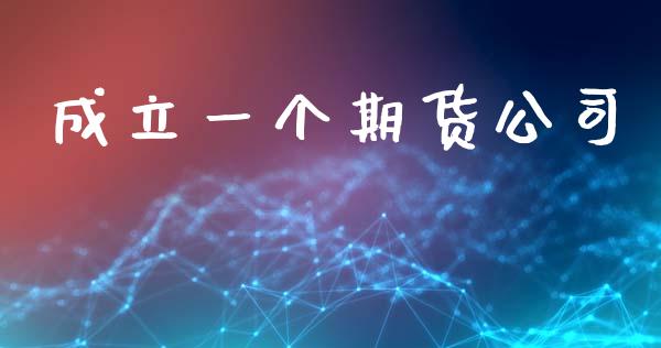 成立一个期货公司_https://www.gongyisiwang.com_焦炭期货手续费_第1张